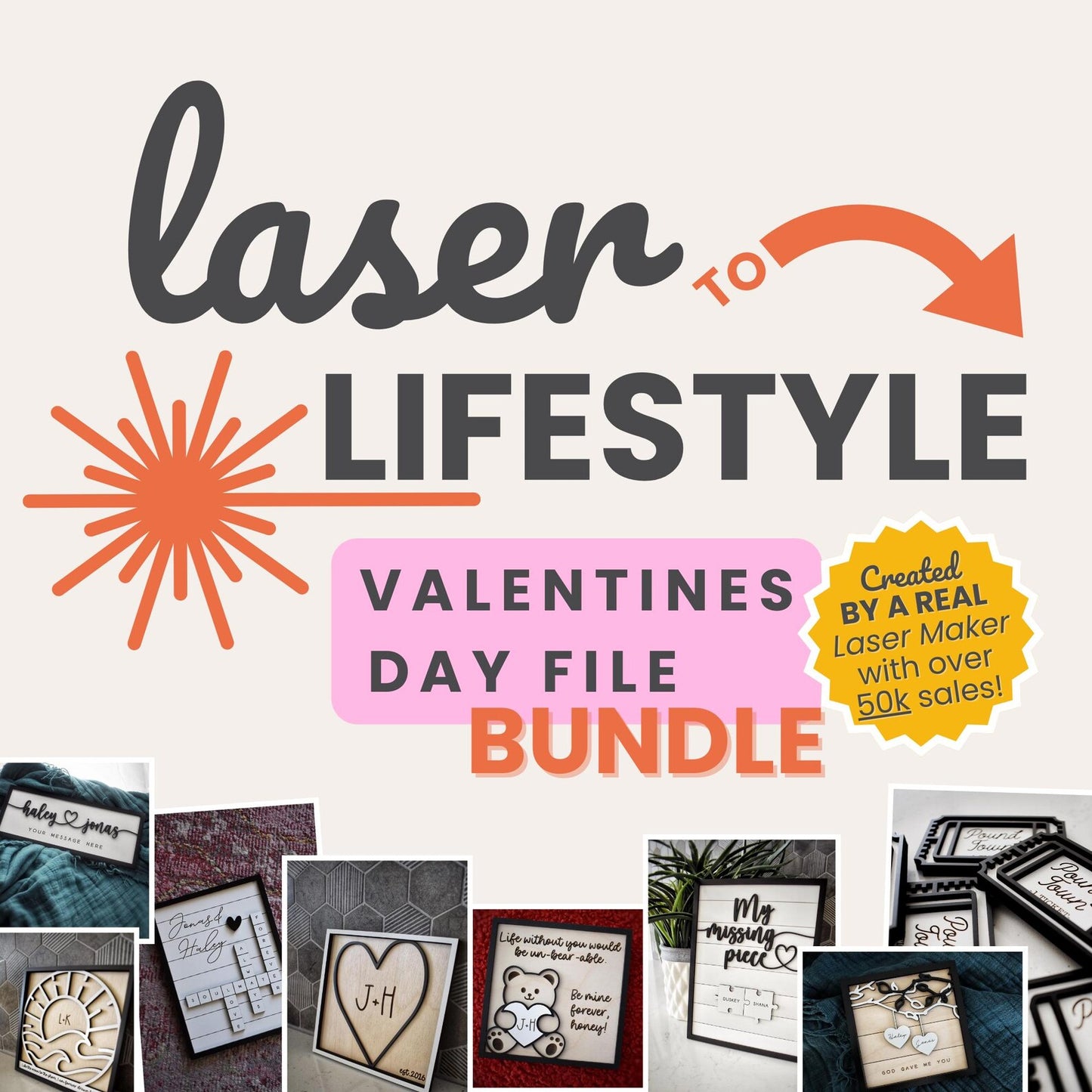 Valentine's Day Laser File Bundle | Digital Laser File