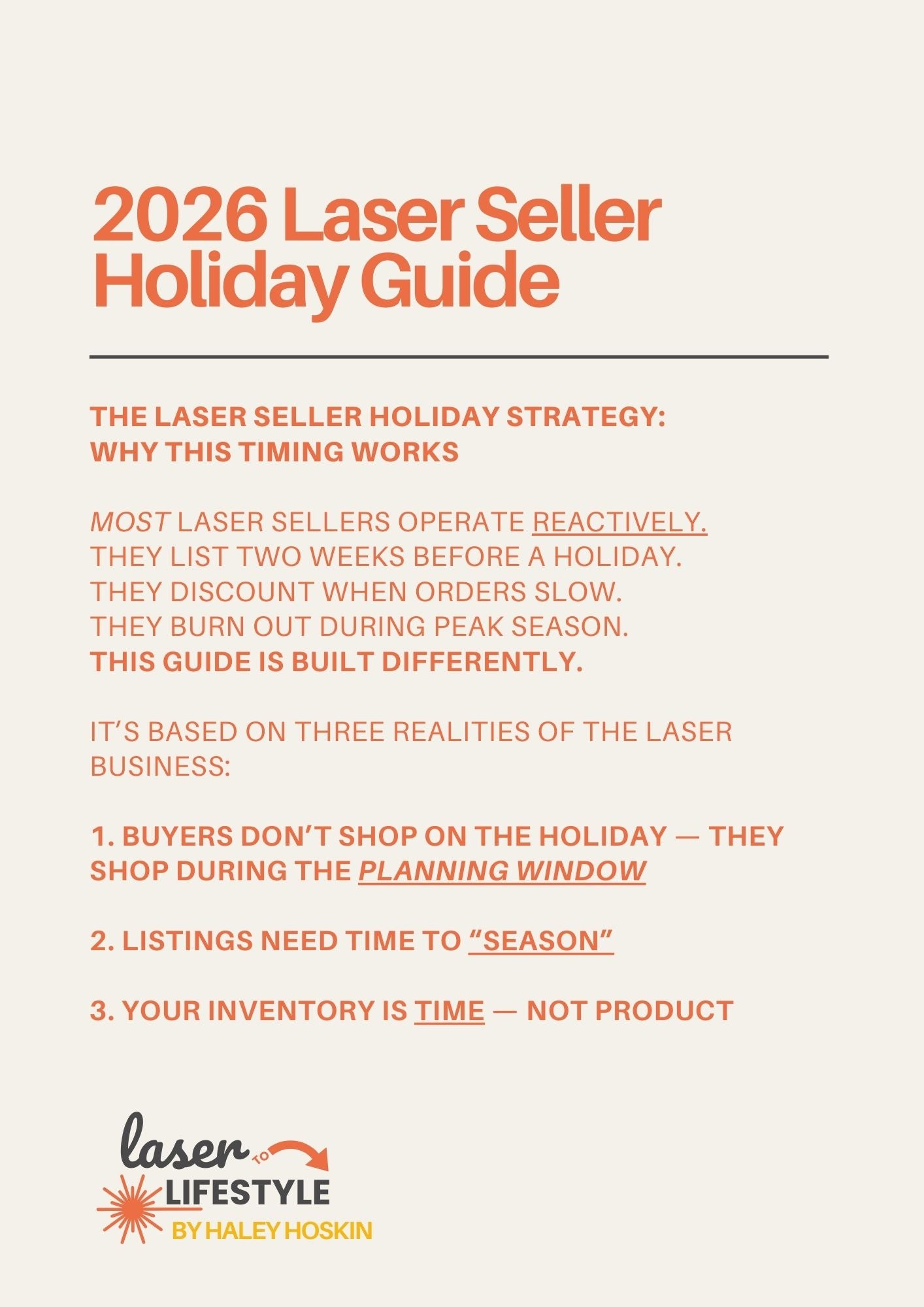 2026 Laser Seller Holiday Guide