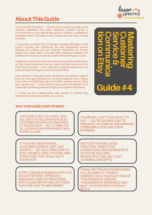 Guide #4: Mastering Customer Service & Communication on Etsy