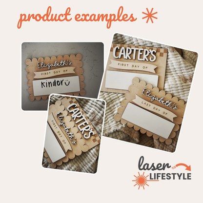 Back To School Sign Bundle | Digital Laser File