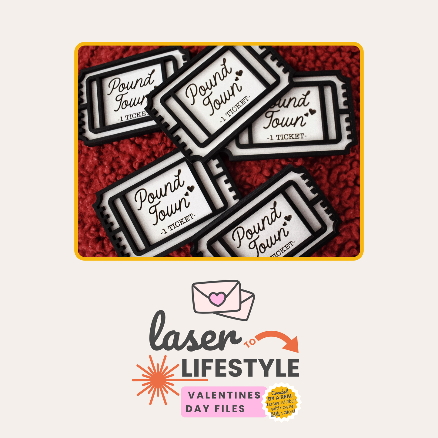 Pound Town Ticket | Digital Laser File