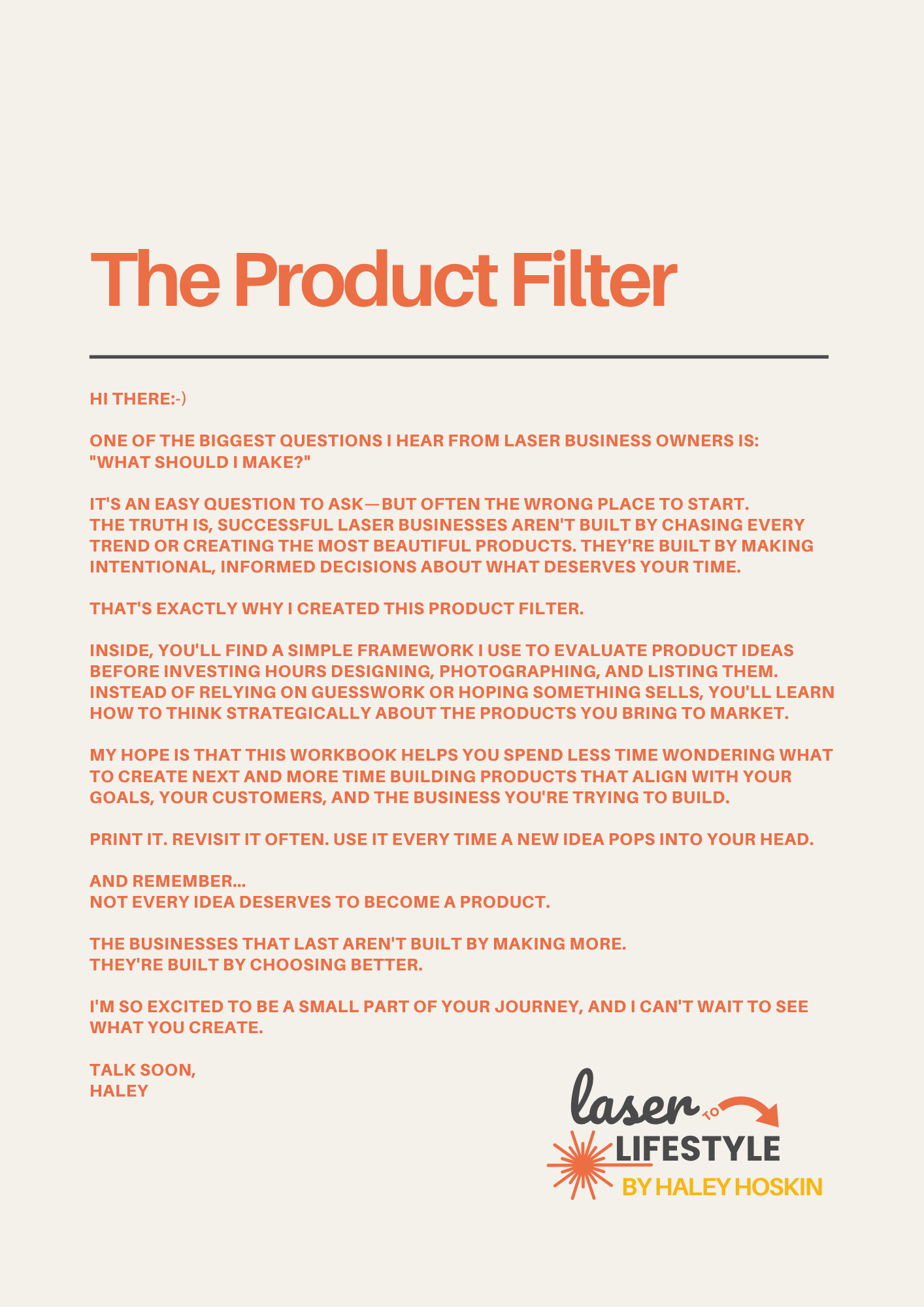 The Product Filter™