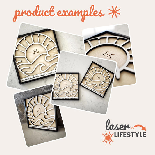 Customizable Couples Ocean Themed Sign | Digital Laser File