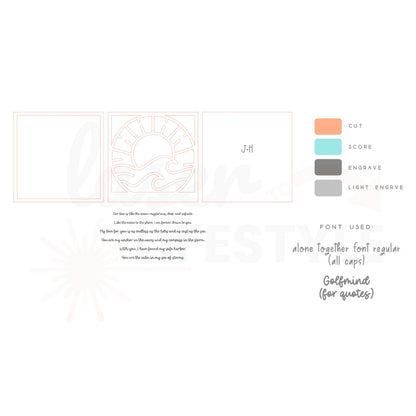 Customizable Couples Ocean Themed Sign | Digital Laser File