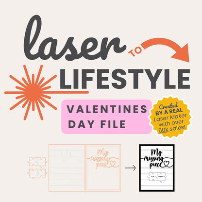 Customizable My Missing Piece Sign Valentines Day | Digital Laser File