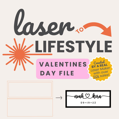 Custom Couple Name Valentines Day Sign | Digital Laser File