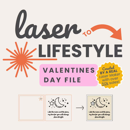 Moon & Stars Customizable Couples Sign | Digital Laser File
