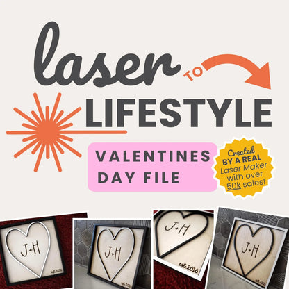 Customizable Couples Initial Anniversary Sign | Digital Laser File