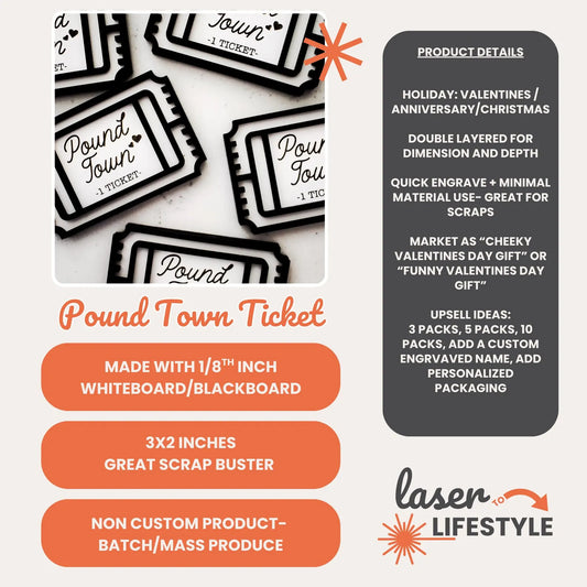 Pound Town Ticket | Digital Laser File
