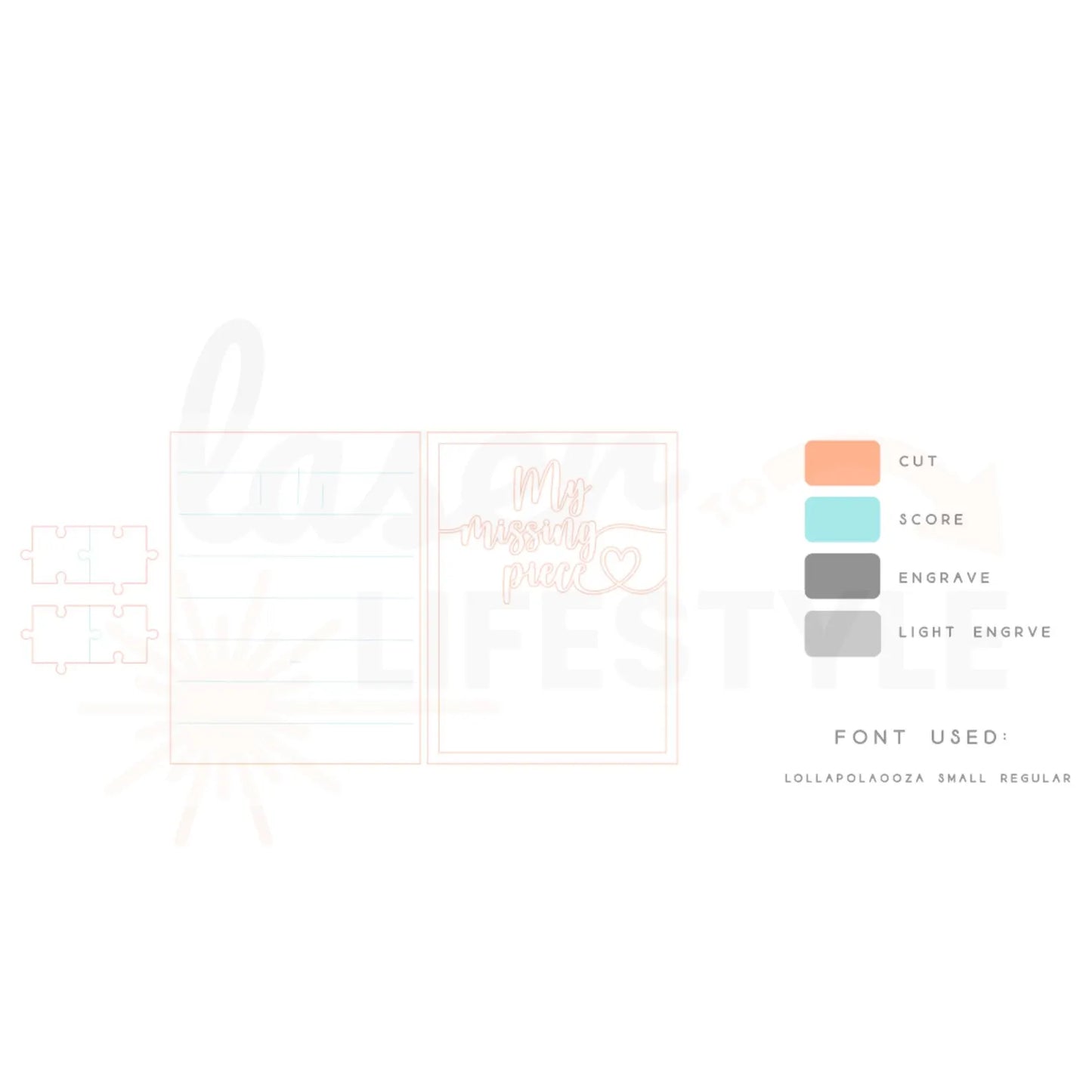 Customizable My Missing Piece Sign Valentines Day | Digital Laser File