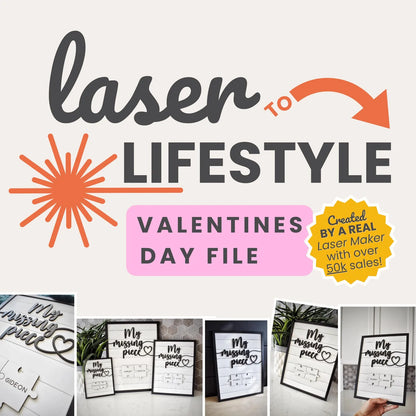 Customizable My Missing Piece Sign Valentines Day | Digital Laser File