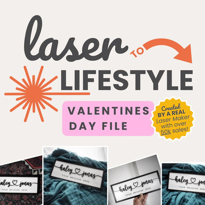 Custom Couple Name Valentines Day Sign | Digital Laser File