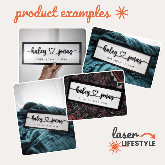 Custom Couple Name Valentines Day Sign | Digital Laser File