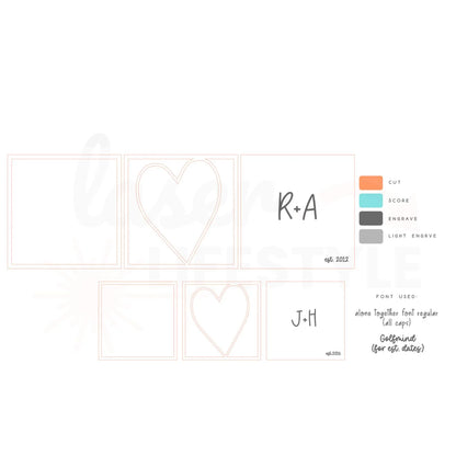 Customizable Couples Initial Anniversary Sign | Digital Laser File