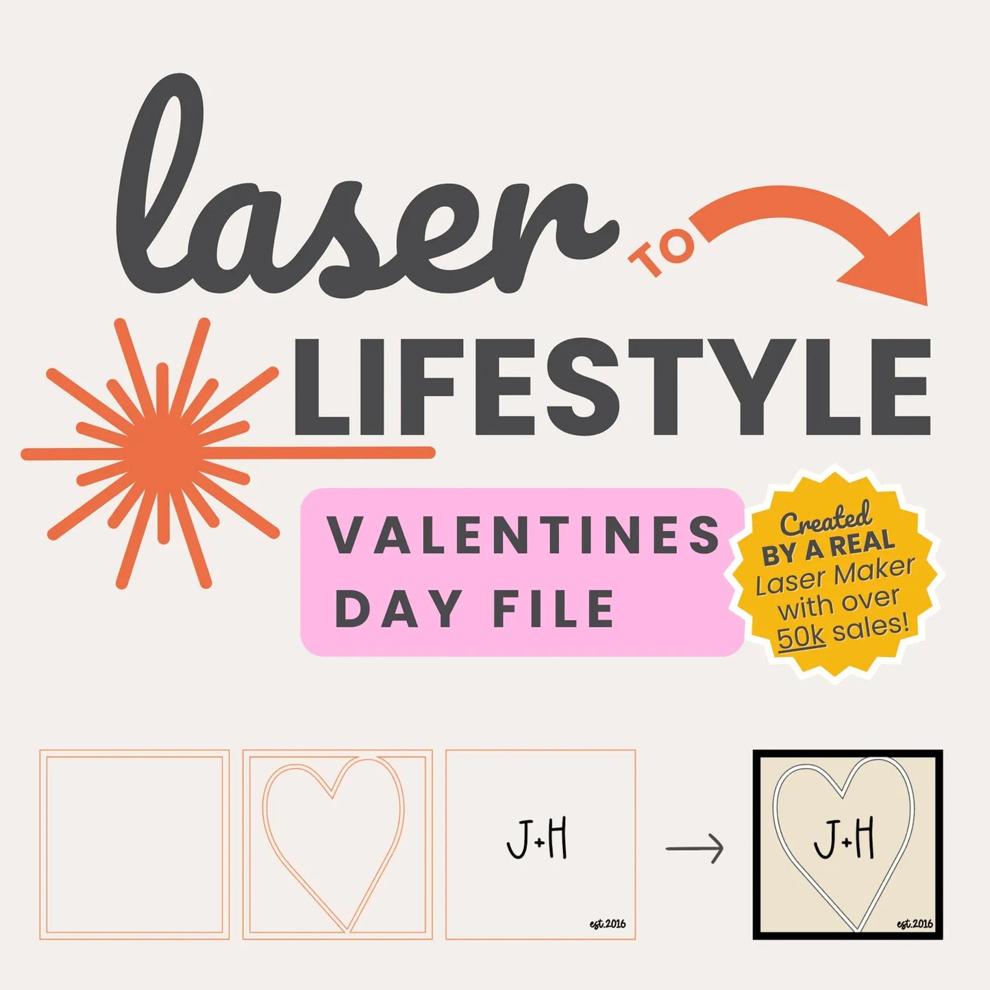 Customizable Couples Initial Anniversary Sign | Digital Laser File
