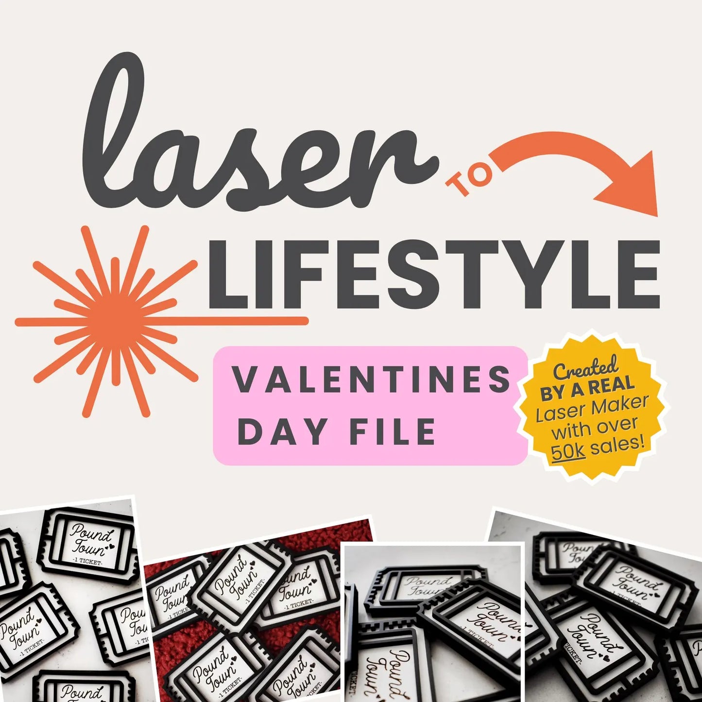 Pound Town Ticket | Digital Laser File